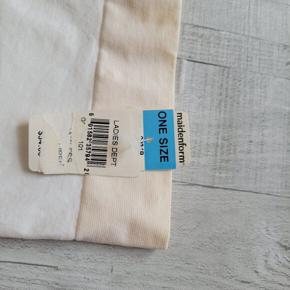 Maidenform Seamless Microfiber Womens Slip Skirt One Size White & Nude Made In U - Picture 3 of 5